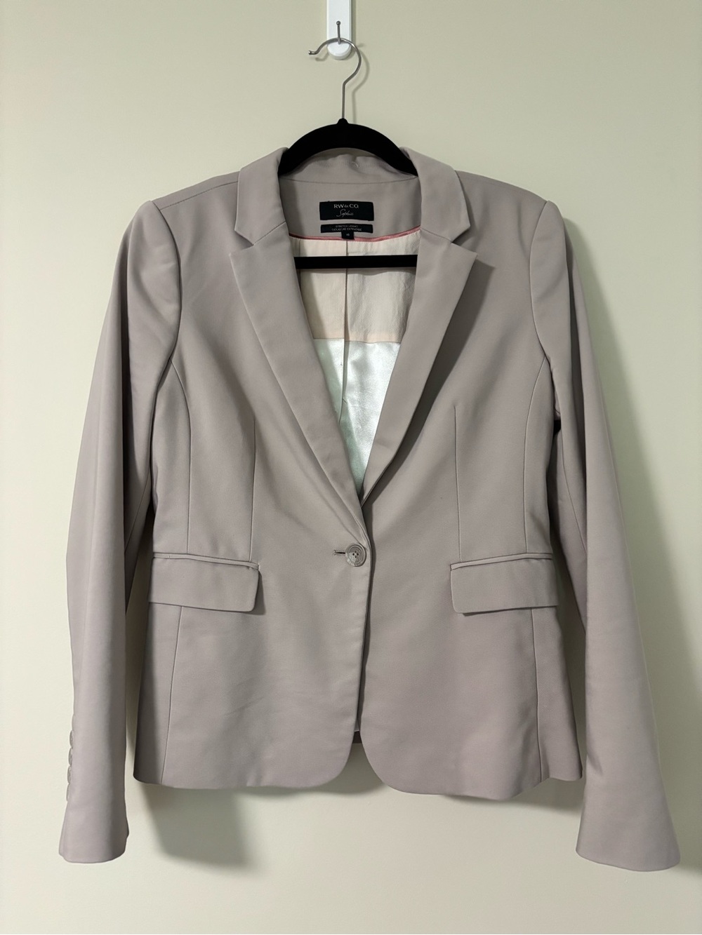 RW&CO. Light Taupe Single-Button Blazer